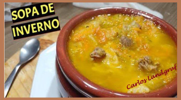 Receita de sopa de legumes carne e macarrão