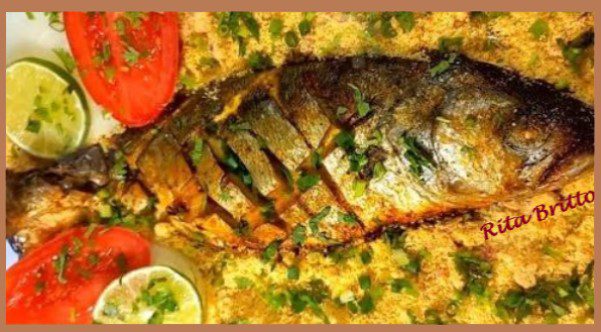 Peixe Anchova de forno
